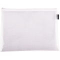 得力（deli）拉链袋网格透明文件袋 EVA环保材质文件袋 办公用品A4透明六角格白色5690