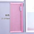 得力（deli）A4文件袋透明网格拉链袋档案袋办公资料袋试卷票据收纳袋网纱拉边袋A6粉色/5543