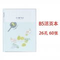 得力活页本HB560活页本A5\B5小清新简约可拆卸替芯学生办公铜版纸记事本B5-绿色