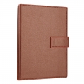 得力（deli） 商务记事本简约磁扣PU皮面本文具办公会议记录笔记本棕色25K(205*143mm)-22241