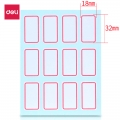 得力(deli)1440枚18mm×32mm不干胶标签贴纸自粘性标贴纸12枚/张33428