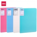 得力(deli)A4/60页高档款资料册 学生试卷收纳册时尚彩色活页孕检插袋文件夹5067
