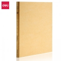 得力(deli)A4牛皮纸文件夹 单强力夹款 试卷资料诗朗诵签约夹板文件收纳办公用品5914