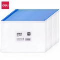 得力(deli)12只/A5透明防水拉链袋 文件袋资料档案袋 5524