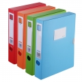 齐心 ED55A 55mmA4彩色档案盒/文件盒/资料盒 4色4只装