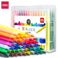 得力(deli)48色学生软笔头水彩笔 漫画插画上色笔尖刷头笔儿童绘画笔画画笔70687