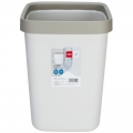 得力（deli） 大号浅灰 压圈方形垃圾桶 家用清洁桶纸篓 办公用品