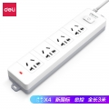 得力（deli）18253新国标安全插座4组合孔3米 插排/插线板/接线板/排插/拖线板 总控开关 儿童保护门