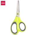 得力 （deli）6049剪刀学生儿童安全剪刀便携DIY手工剪纸刀办公剪刀学生文具颜色随机 170mm 办公剪刀