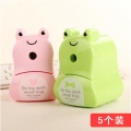 得力/deli 0648青蛙削笔机 学生削笔器 卡通设计 颜色随机 【5个装】