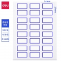 得力7194(deli) 144枚24*27mm蓝框不干胶标签贴纸自粘性标贴姓名贴