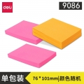 得力(deli)9086彩色记事贴荧光色纸便签纸留言便利本N次贴学习办公单本 (76*101mm颜色随机)