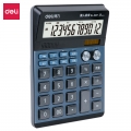 得力(deli)1557双模式语音计算器 双电源宽频语音计算机 蓝色