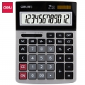 得力(deli)1673财务办公桌面计算器 耐磨按键桌面计算机 办公用品 银色
