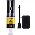 得力（deli）53574 AB胶 A+B胶水用塑料金属玻璃陶瓷强力胶多功能凝胶 25ml/卡